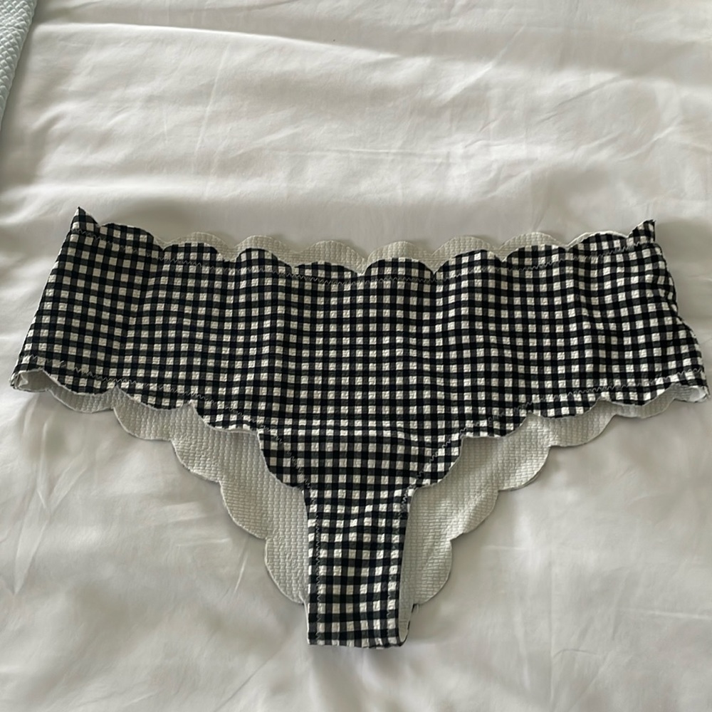 Marysia Black Gingham Bikini Bottoms